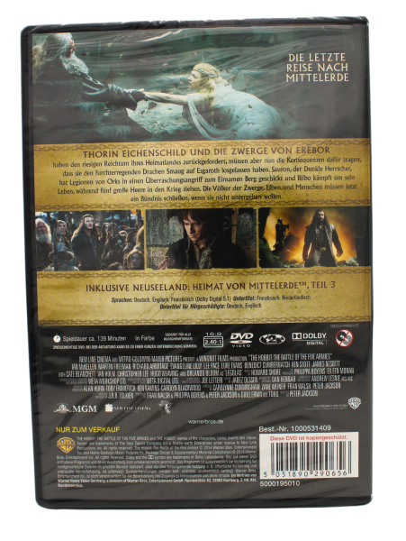 Der Hobbit-Die Schlacht der Fünf Heere,Rückseite